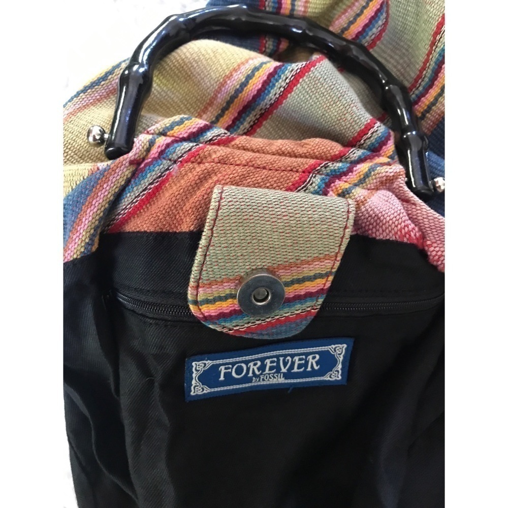 EUC Forever by Fossil Colors Striped Fabric Purse​​​​​​ - Picture 3 of 6